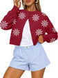 LUXEHAEVEN Queen Cropped Cardigan Sweaters for Women