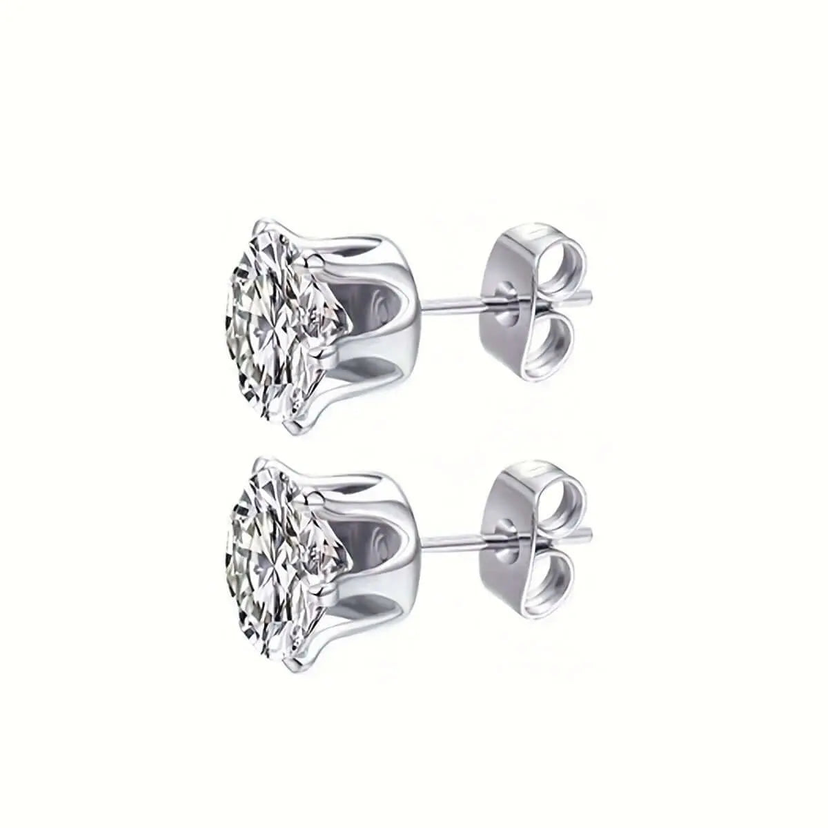 LUXEHAEVEN Sparkling Titanium Steel Earrings