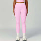LUXEHAEVEN Nude-Feel Yoga Pants High-Waist Contrasting Color Quick-Dry Trousers LuxeHaeven