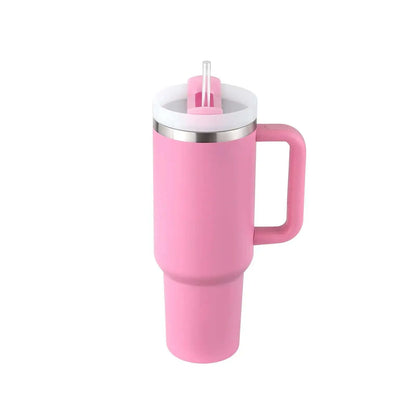LUXEHAEVEN 40 Oz Tumbler With Handle Straw Insulated, Stainless Steel Spill Proof Vacuum Coffee Cup Tumbler With Lid Tapered Mug Gifts For Valentine Lover Suitable For Car Gym Office Travel LuxeHaeven
