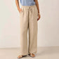 LUXEHAEVEN Linen Comfortable Straight-Leg Pants Women&