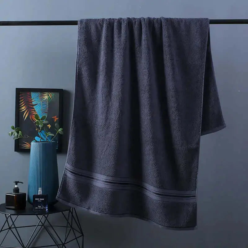 LUXEHAEVEN Pure Color Thick Cotton Bath Towel Set Towel Set Increased Pure Cotton Beach Towel Beauty Salon Bath Towel LuxeHaeven