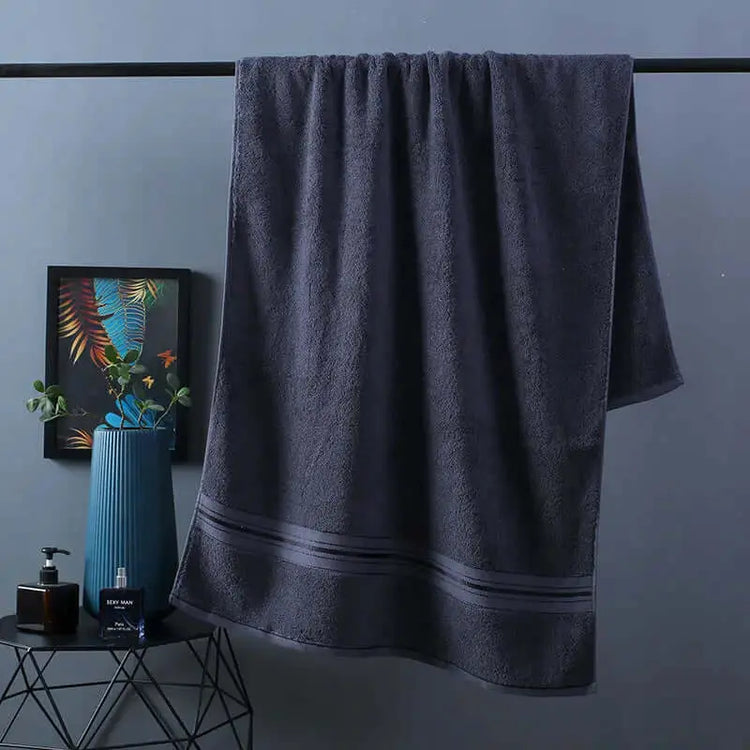 LUXEHAEVEN Pure Color Thick Cotton Bath Towel Set Towel Set Increased Pure Cotton Beach Towel Beauty Salon Bath Towel LuxeHaeven