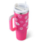LUXEHAEVEN 40 Oz Tumbler With Handle Straw Insulated, Stainless Steel Spill Proof Vacuum Coffee Cup Tumbler With Lid Tapered Mug Gifts For Valentine Lover Suitable For Car Gym Office Travel LuxeHaeven