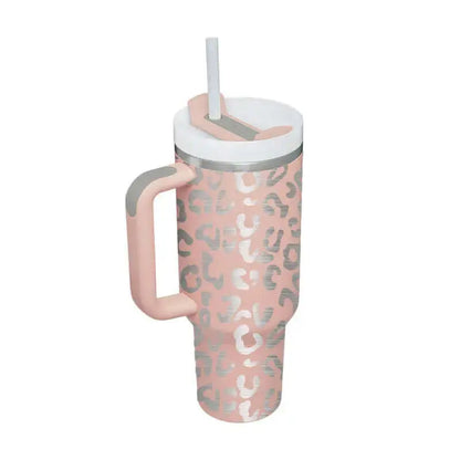 LUXEHAEVEN 40 Oz Tumbler With Handle Straw Insulated, Stainless Steel Spill Proof Vacuum Coffee Cup Tumbler With Lid Tapered Mug Gifts For Valentine Lover Suitable For Car Gym Office Travel LuxeHaeven