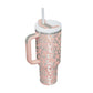 LUXEHAEVEN 40 Oz Tumbler With Handle Straw Insulated, Stainless Steel Spill Proof Vacuum Coffee Cup Tumbler With Lid Tapered Mug Gifts For Valentine Lover Suitable For Car Gym Office Travel LuxeHaeven
