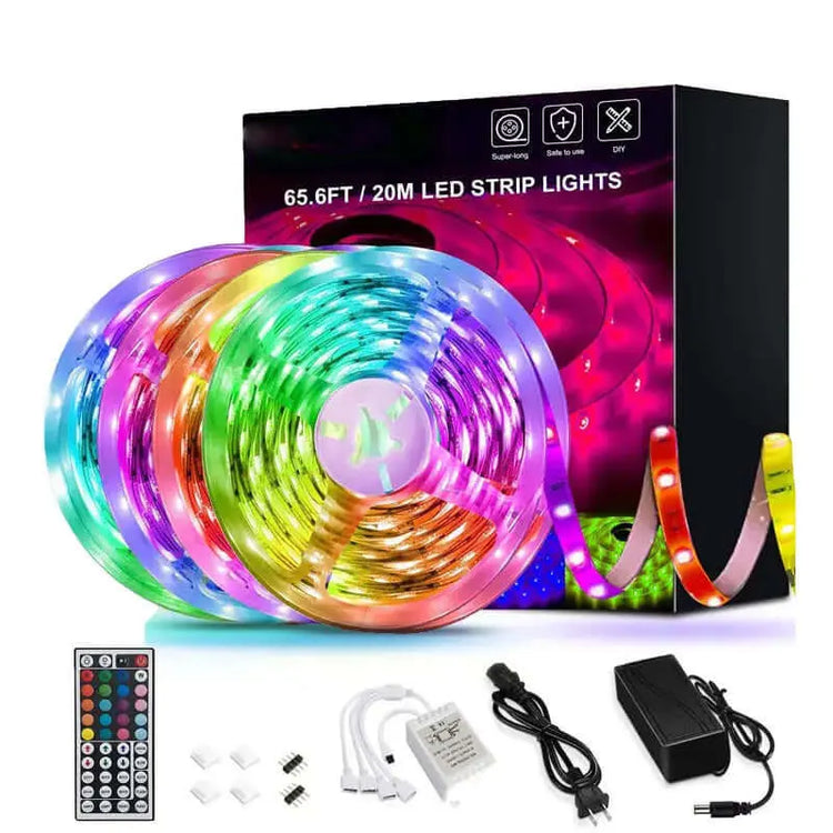 LUXEHAEVEN LED Strip Lights Lamp 5050 RGB Flexible Tape Diode 5M Controller Room Decor TV Computer BackLight LuxeHaeven