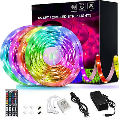 LUXEHAEVEN LED Strip Lights Lamp 5050 RGB Flexible Tape Diode 5M Controller Room Decor TV Computer BackLight LuxeHaeven