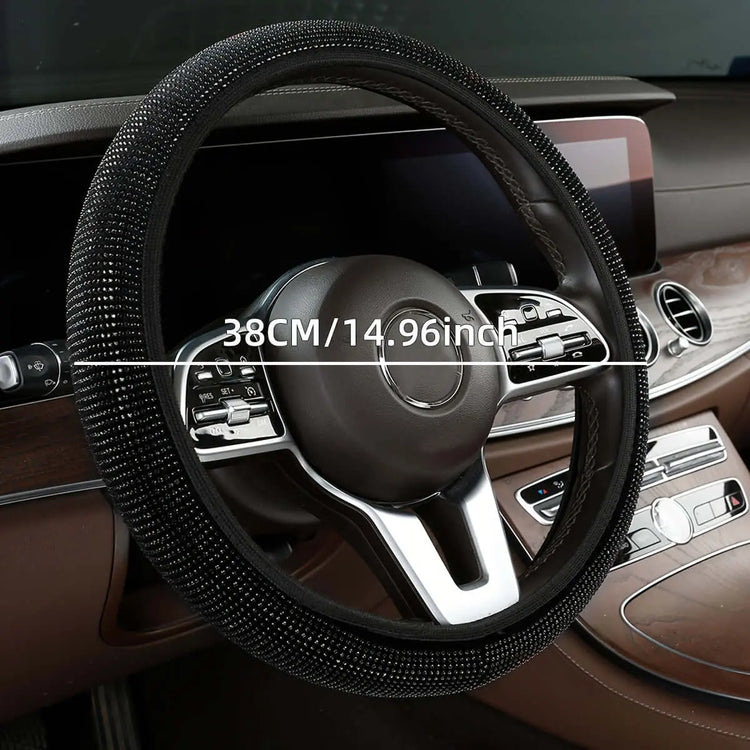 LUXEHAEVEN Luxury Bling Steering Wheel Cover - Stretch Fit