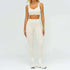 LUXEHAEVEN Contrast-color Brushed Yoga Set With Dual Shoulder Straps LuxeHaeven