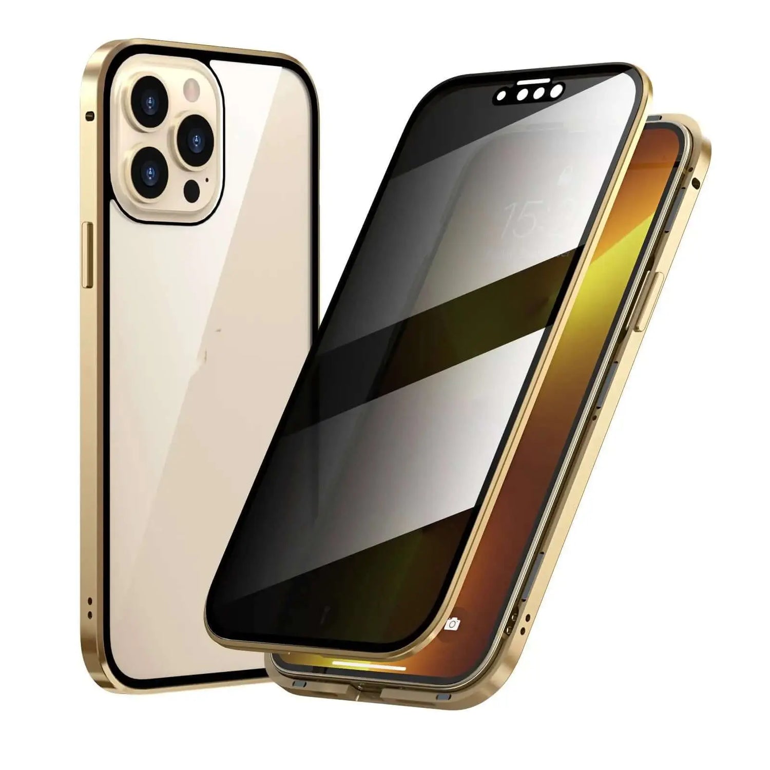 LUXEHAEVEN Privacy-proof Magneto Phone Case Double Sided Metal Frame LuxeHaeven