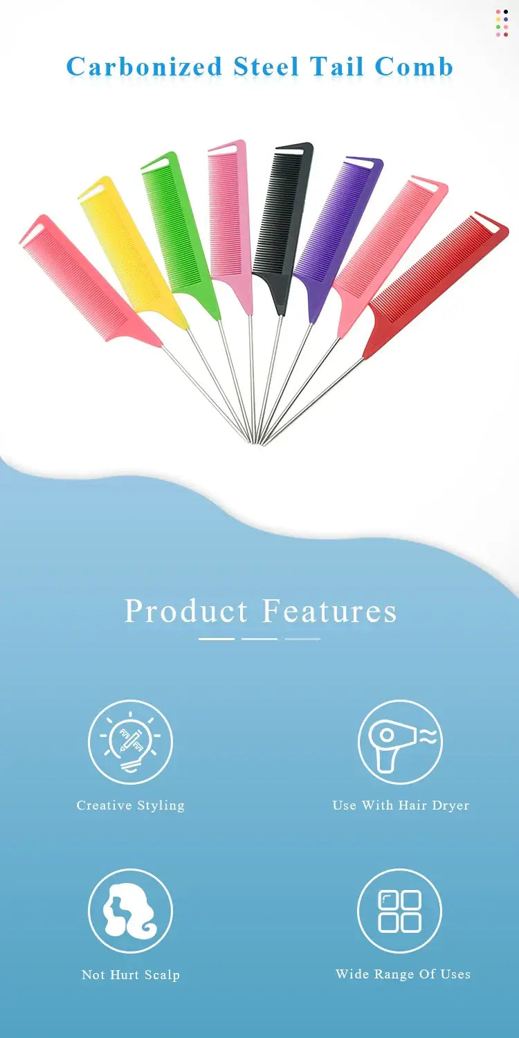 LUXEHAEVEN Pro Pointed Tail Salon Hairdressing Hair Styling Anti-static Comb