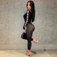 2023 Women Clothing Black Sexy Slim High Waist Sports Jumpsuit Lounge Wear Jumpsuit