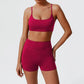 4 Piece Gym Yoga Clothing for Women Custom Logo Woman Gym Sport Wear Fitness Workout Sportwear Naked Feeling Flare Pants Sets