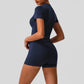 4 Piece Gym Yoga Clothing for Women Custom Logo Woman Gym Sport Wear Fitness Workout Sportwear Naked Feeling Flare Pants Sets