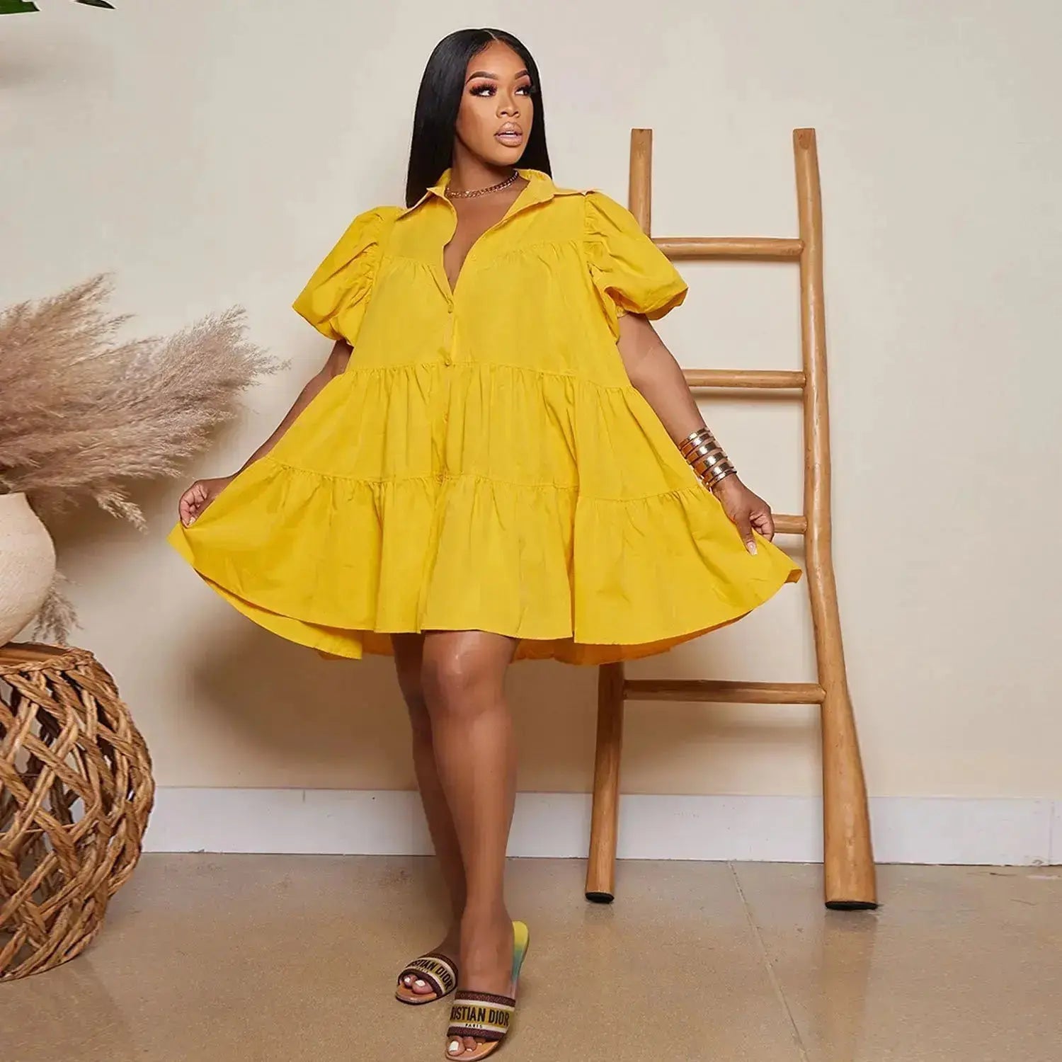 2025 Plus Size Womens Clothing Cute Dress for Women Dress Shirt Solid Dress Plus Size Set S-3XL