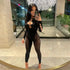 2023 Women Clothing Black Sexy Slim High Waist Sports Jumpsuit Lounge Wear Jumpsuit