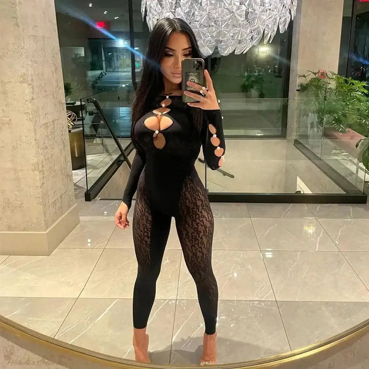 2023 Women Clothing Black Sexy Slim High Waist Sports Jumpsuit Lounge Wear Jumpsuit