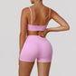 4 Piece Gym Yoga Clothing for Women Custom Logo Woman Gym Sport Wear Fitness Workout Sportwear Naked Feeling Flare Pants Sets
