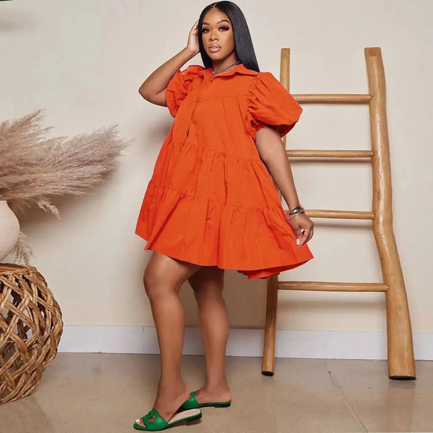 2025 Plus Size Womens Clothing Cute Dress for Women Dress Shirt Solid Dress Plus Size Set S-3XL
