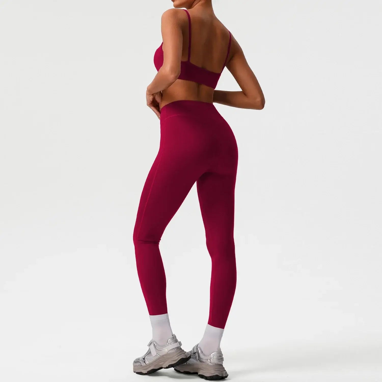 4 Piece Gym Yoga Clothing for Women Custom Logo Woman Gym Sport Wear Fitness Workout Sportwear Naked Feeling Flare Pants Sets