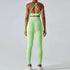 Wholesale Seamless Rib Sportswear 3 Piece Suit Seamless Breathable Women Clothing Gym Fitness Sets Sports Bra Leggings Yoga Set