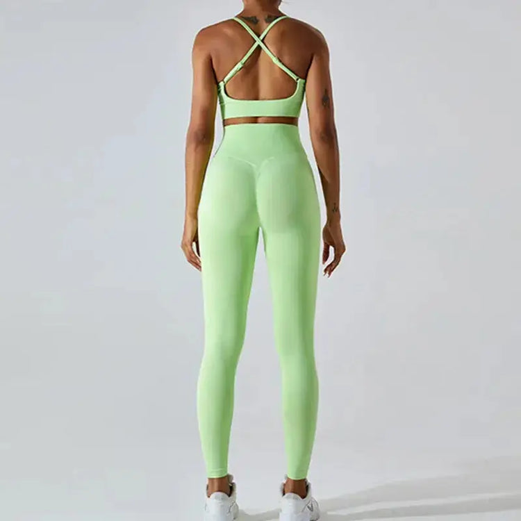 Wholesale Seamless Rib Sportswear 3 Piece Suit Seamless Breathable Women Clothing Gym Fitness Sets Sports Bra Leggings Yoga Set