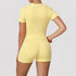 4 Piece Gym Yoga Clothing for Women Custom Logo Woman Gym Sport Wear Fitness Workout Sportwear Naked Feeling Flare Pants Sets