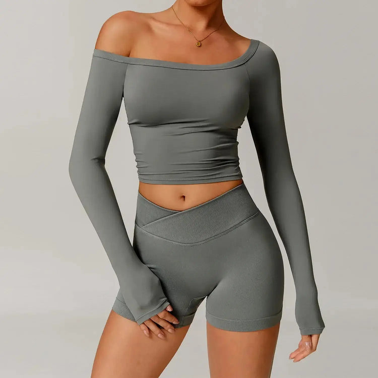LUXEHAEVEN Custom Logo One Shoulder Crop Top for Women