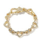 LUXEHAEVEN: UWIN Heart Shaped Womens 18K Gold Jewelry
