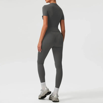 4 Piece Gym Yoga Clothing for Women Custom Logo Woman Gym Sport Wear Fitness Workout Sportwear Naked Feeling Flare Pants Sets