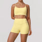 4 Piece Gym Yoga Clothing for Women Custom Logo Woman Gym Sport Wear Fitness Workout Sportwear Naked Feeling Flare Pants Sets