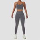 Wholesale 2 Piece Sportswear Sleeveless Crop Top Pant Yoga Workout Set Women Clothing Active Wear Gym Fitness Sets