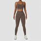 Wholesale 2 Piece Sportswear Sleeveless Crop Top Pant Yoga Workout Set Women Clothing Active Wear Gym Fitness Sets