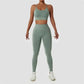 Wholesale 2 Piece Sportswear Sleeveless Crop Top Pant Yoga Workout Set Women Clothing Active Wear Gym Fitness Sets