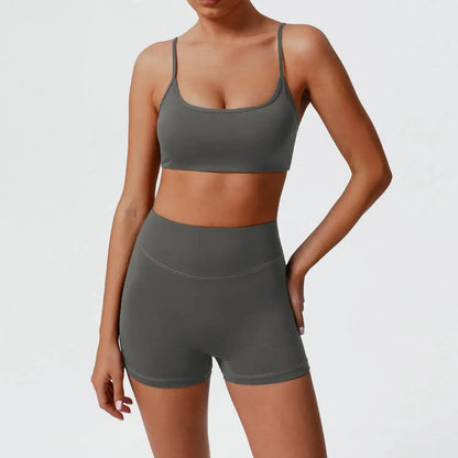 4 Piece Gym Yoga Clothing for Women Custom Logo Woman Gym Sport Wear Fitness Workout Sportwear Naked Feeling Flare Pants Sets