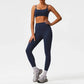 4 Piece Gym Yoga Clothing for Women Custom Logo Woman Gym Sport Wear Fitness Workout Sportwear Naked Feeling Flare Pants Sets