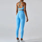 Wholesale Seamless Rib Sportswear 3 Piece Suit Seamless Breathable Women Clothing Gym Fitness Sets Sports Bra Leggings Yoga Set