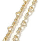 LUXEHAEVEN: UWIN Heart Shaped Womens 18K Gold Jewelry