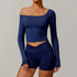 LUXEHAEVEN Custom Logo One Shoulder Crop Top for Women