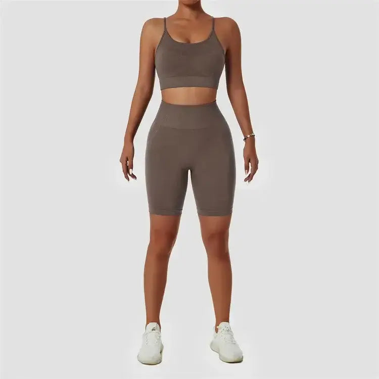 Wholesale 2 Piece Sportswear Sleeveless Crop Top Pant Yoga Workout Set Women Clothing Active Wear Gym Fitness Sets
