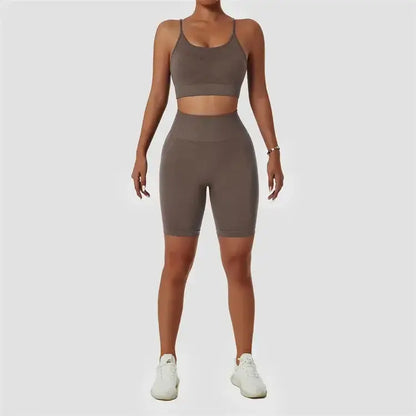 Wholesale 2 Piece Sportswear Sleeveless Crop Top Pant Yoga Workout Set Women Clothing Active Wear Gym Fitness Sets