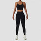 Wholesale 2 Piece Sportswear Sleeveless Crop Top Pant Yoga Workout Set Women Clothing Active Wear Gym Fitness Sets