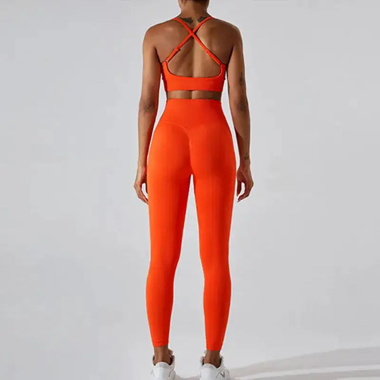 Wholesale Seamless Rib Sportswear 3 Piece Suit Seamless Breathable Women Clothing Gym Fitness Sets Sports Bra Leggings Yoga Set