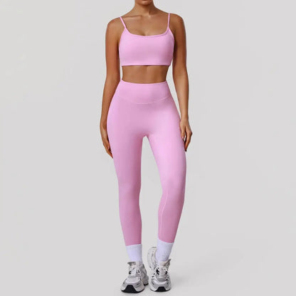 4 Piece Gym Yoga Clothing for Women Custom Logo Woman Gym Sport Wear Fitness Workout Sportwear Naked Feeling Flare Pants Sets
