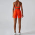 Wholesale Seamless Rib Sportswear 3 Piece Suit Seamless Breathable Women Clothing Gym Fitness Sets Sports Bra Leggings Yoga Set