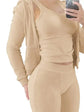 LUXEHAEVEN Elegant Velvet 3 Piece Set for Women