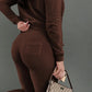 LUXEHAEVEN Elegant Velvet 3 Piece Set for Women