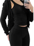 LUXEHAEVEN Elegant Velvet 3 Piece Set for Women