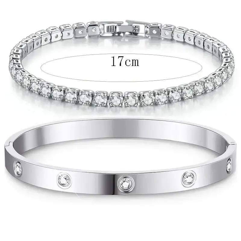LUXEHAEVEN Stackable Gold Bracelets Bangles for Women Girls 14K Gold Plated